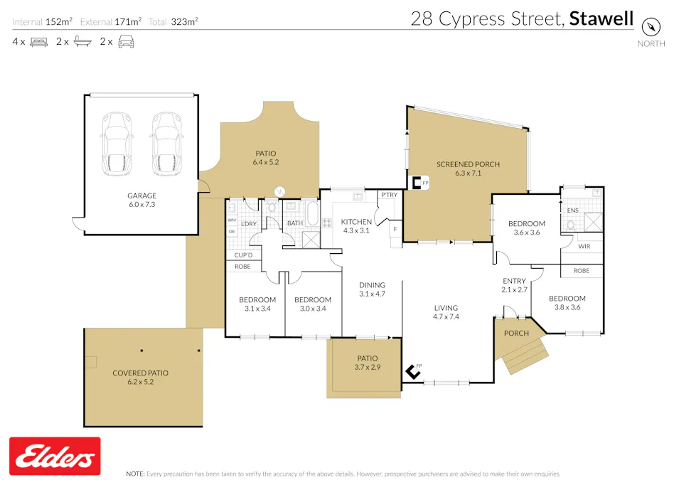 28 Cypress Street, Stawell, VIC, 3380 - Floorplan 1