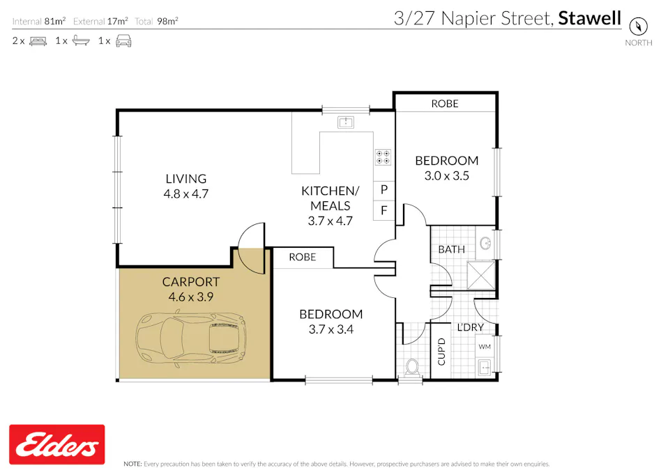 3/27 Napier Street, Stawell, VIC, 3380 - Floorplan 1