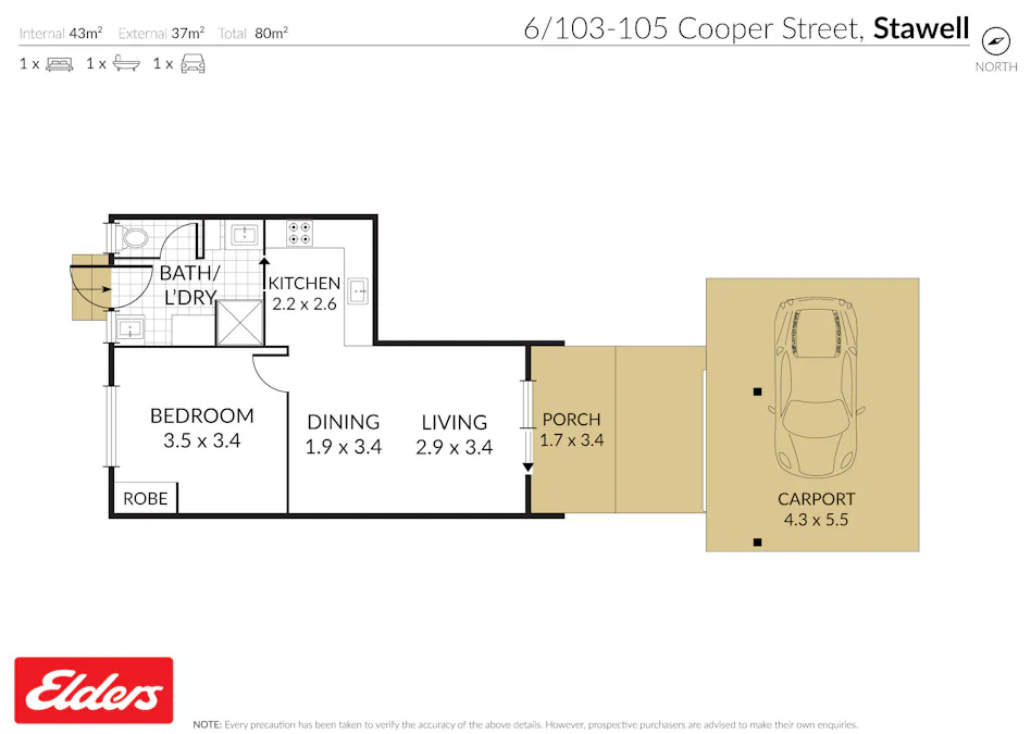 6/103-105 Cooper Street, Stawell, VIC, 3380 - Floorplan 1