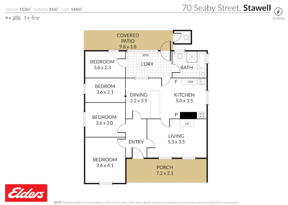 70 Seaby Street, Stawell, VIC, 3380 - Floorplan 1