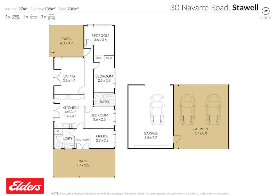 30 Navarre Road, Stawell, VIC, 3380 - Floorplan 1