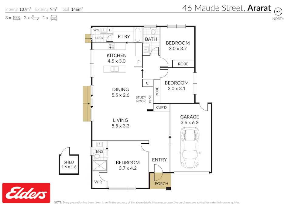 46 Maude Street, Ararat, VIC, 3377 - Floorplan 1