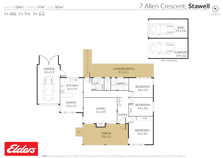 7 Allen Crescent, Stawell, VIC, 3380 - Floorplan 1