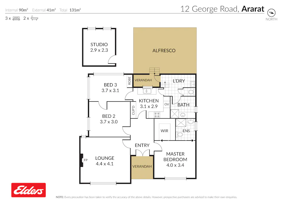 12 George Road, Ararat, VIC, 3377 - Floorplan 1