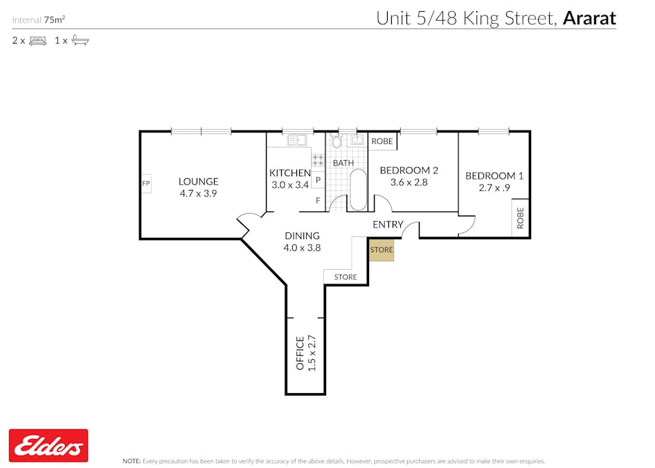 5/48 King Street, Ararat, VIC, 3377 - Floorplan 1