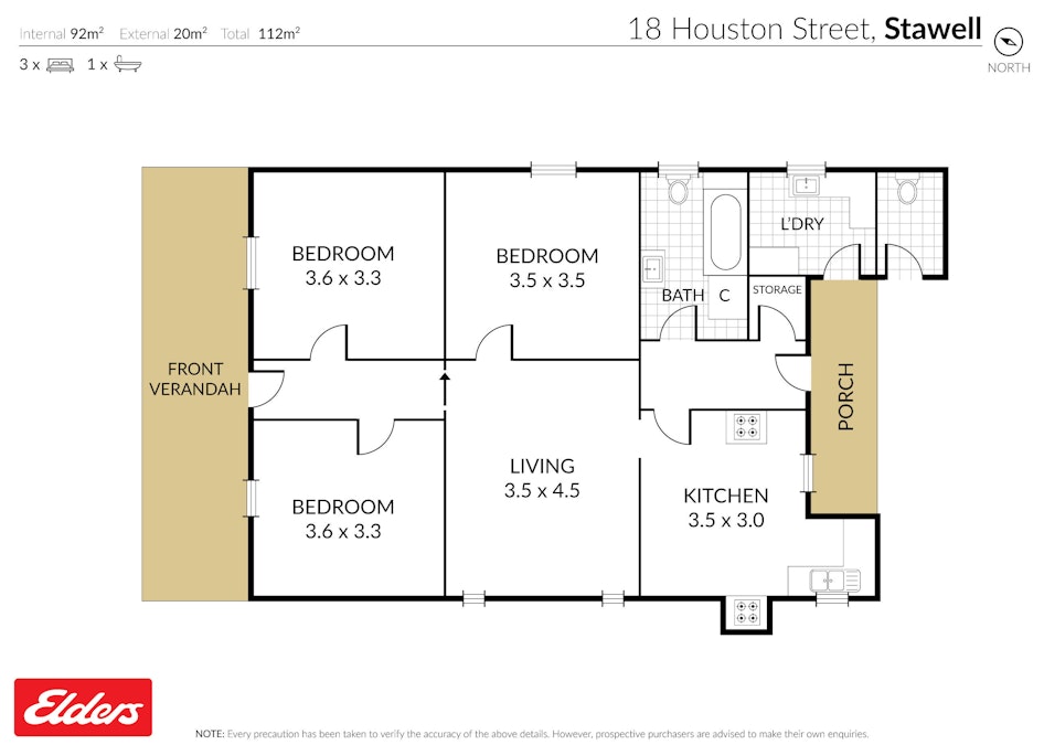 18 Houston Street, Stawell, VIC, 3380 - Floorplan 1