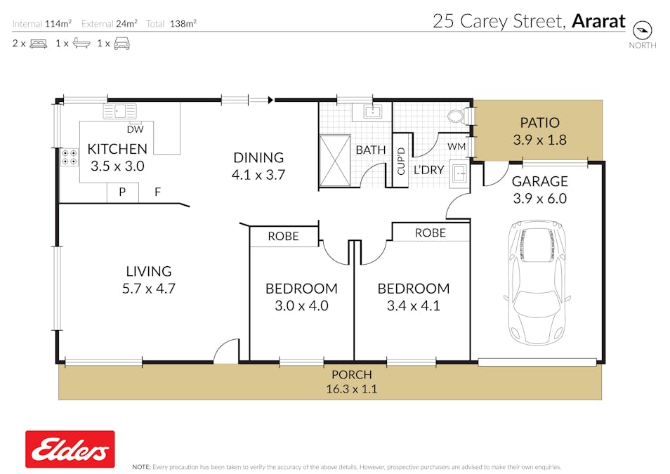 25 Carey Street, Ararat, VIC, 3377 - Floorplan 1