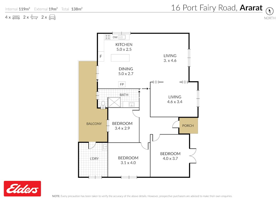 16 Port Fairy Road, Ararat, VIC, 3377 - Floorplan 1