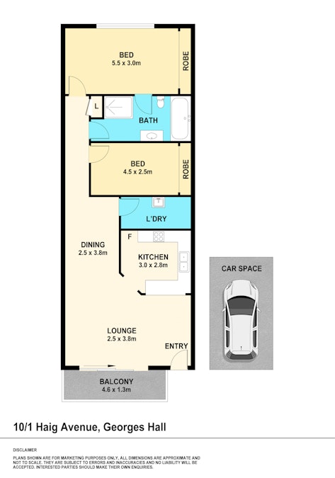 10/1 Haig Avenue, Georges Hall, NSW, 2198 - Floorplan 1