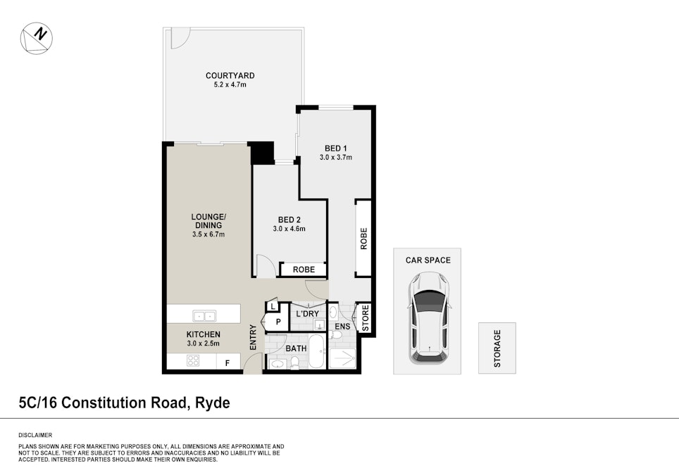 5C/16 Constitution Road, Ryde, NSW, 2112 - Floorplan 1