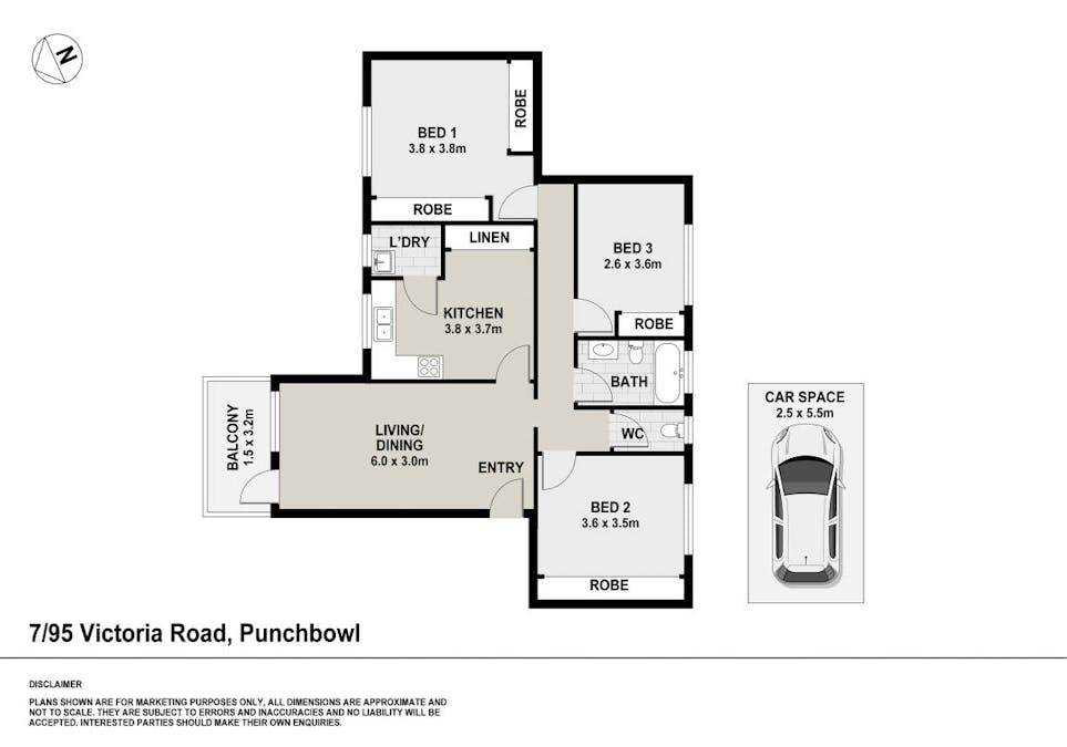 7/95 Victoria Road, Punchbowl, NSW, 2196 - Floorplan 1