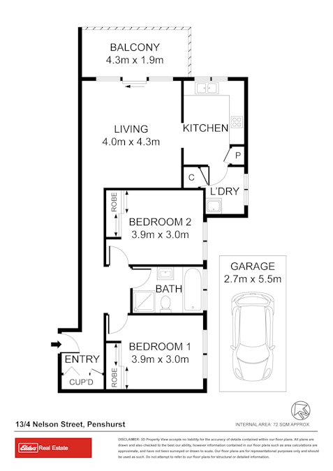 13/4 Nelson Street, Penshurst, NSW, 2222 - Floorplan 1