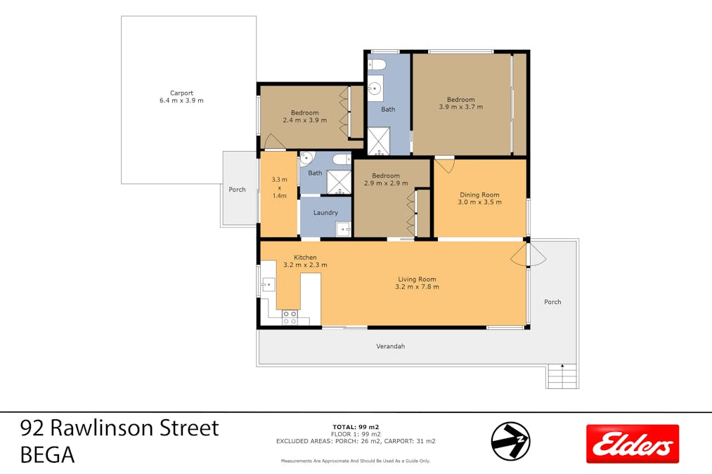 92 Rawlinson Street, Bega, NSW, 2550 - Floorplan 1