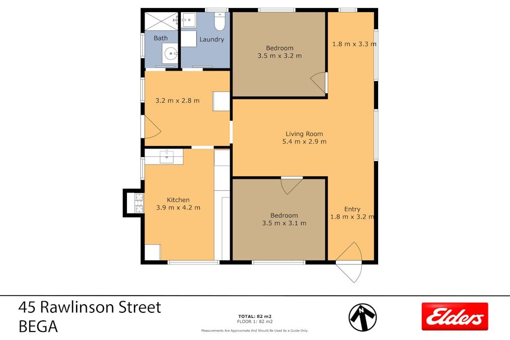 45 Rawlinson Street, Bega, NSW, 2550 - Floorplan 1