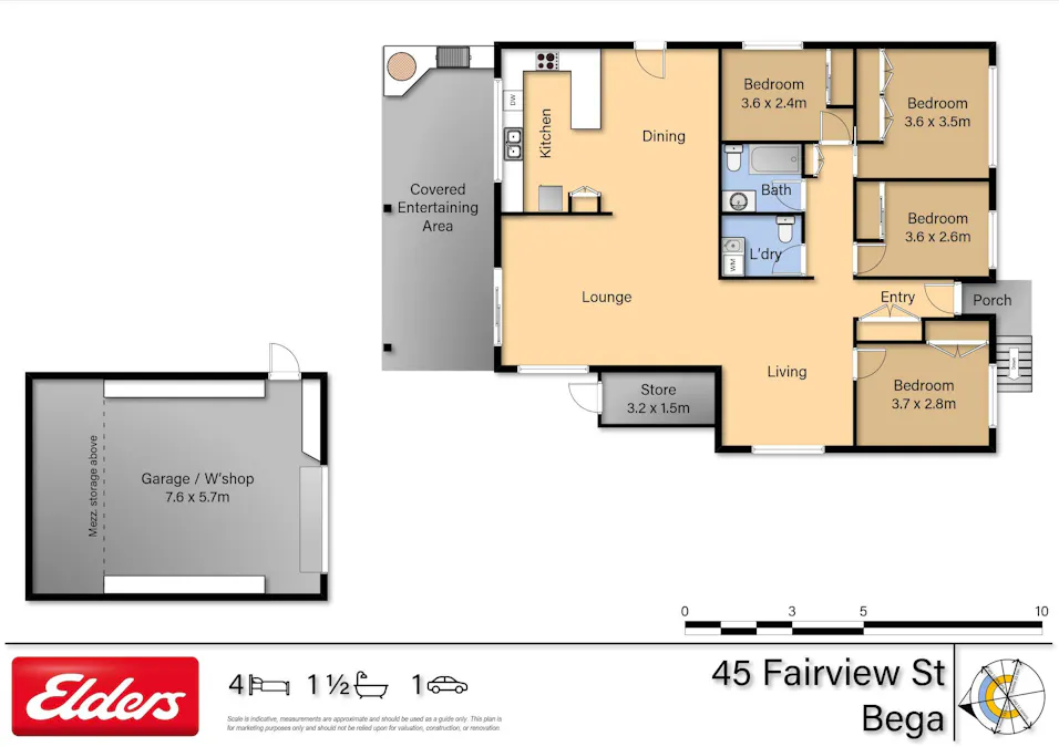 45 Fairview Street, Bega, NSW, 2550 - Floorplan 1