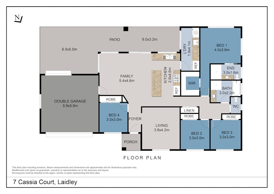 7 Cassia Court, Laidley, QLD, 4341 - Floorplan 1