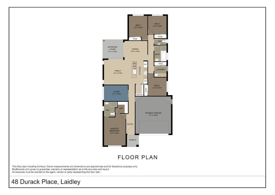 48 Durack Place, Laidley, QLD, 4341 - Floorplan 1