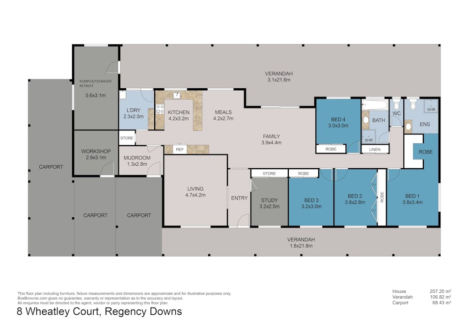 8 Wheatley Court, Regency Downs, QLD, 4341 - Floorplan 1