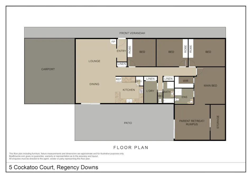 5 Cockatoo Court, Regency Downs, QLD, 4341 - Floorplan 1