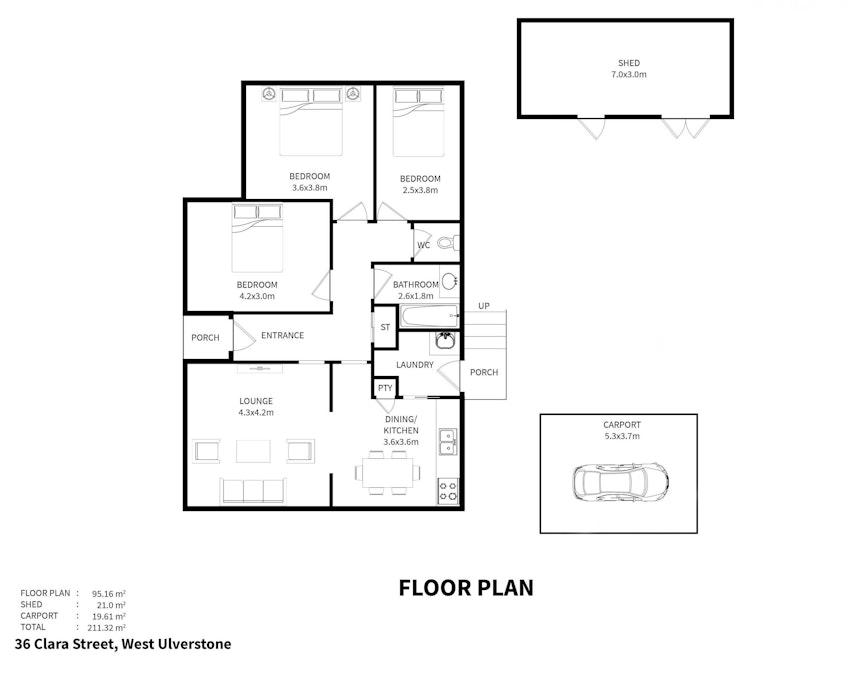 36 Clara Street, West Ulverstone, TAS, 7315 - Floorplan 1