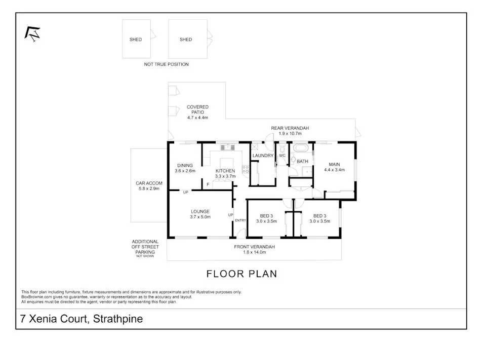 7 Xenia Court, Strathpine, QLD, 4500 - Floorplan 1