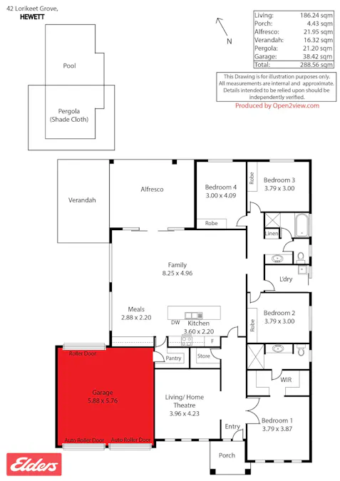 42 Lorikeet Grove, Hewett, SA, 5118 - Floorplan 1