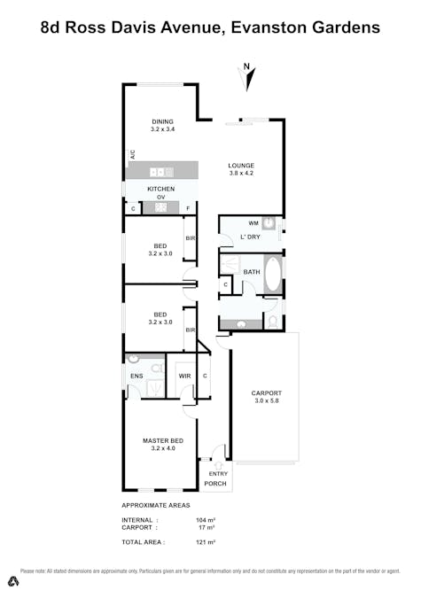 8D Ross Davis Avenue, Evanston Gardens, SA, 5116 - Floorplan 1
