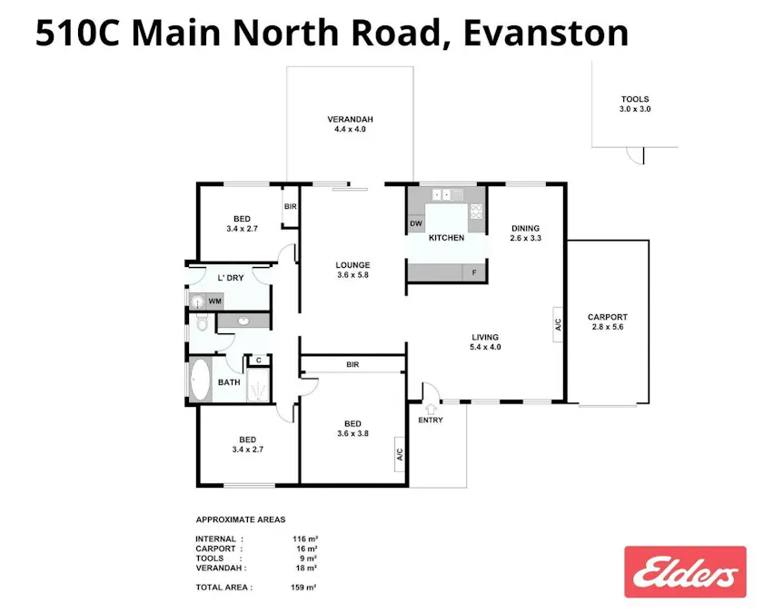 510c Main North Road, Evanston Park, SA, 5116 - Floorplan 1