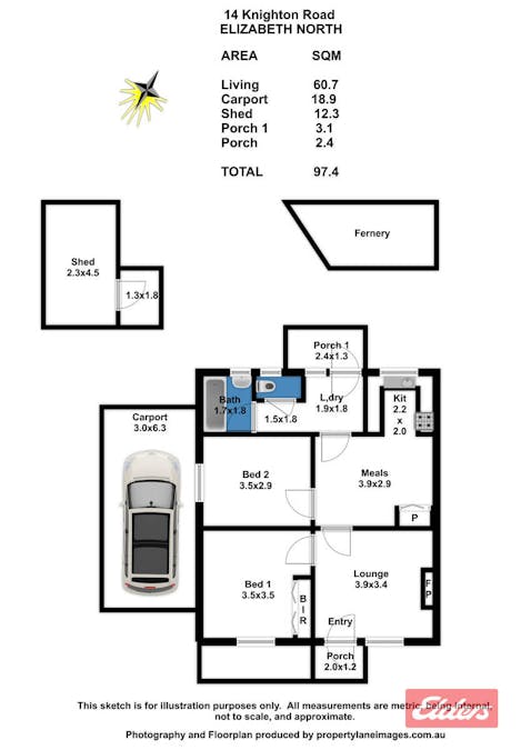 14 Knighton Road, Elizabeth North, SA, 5113 - Floorplan 1