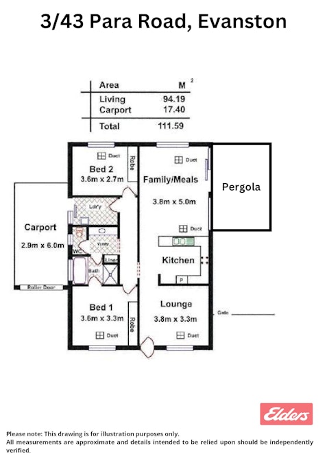 3/43 Para Road, Evanston, SA, 5116 - Floorplan 1