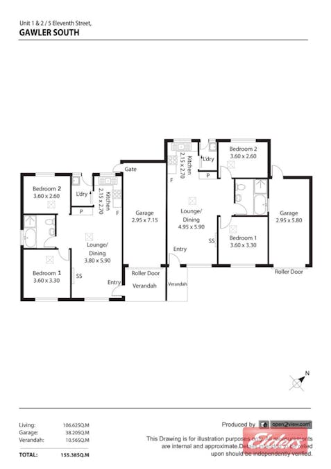 1 & 2/5 Eleventh Street, Gawler South, SA, 5118 - Floorplan 1