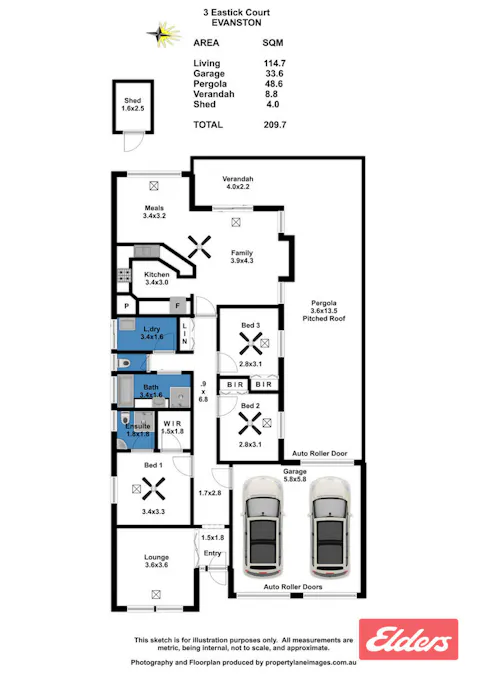 3 Eastick Court, Evanston, SA, 5116 - Floorplan 1