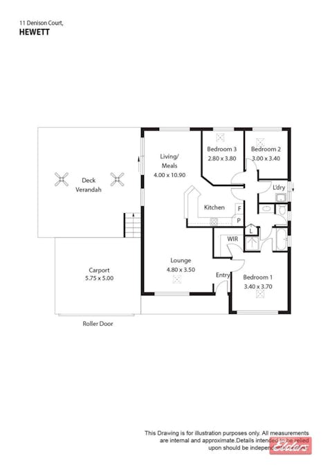 11 Denison Court, Hewett, SA, 5118 - Floorplan 1