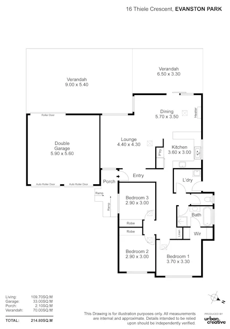 16 Thiele Crescent, Evanston Park, SA, 5116 - Floorplan 1
