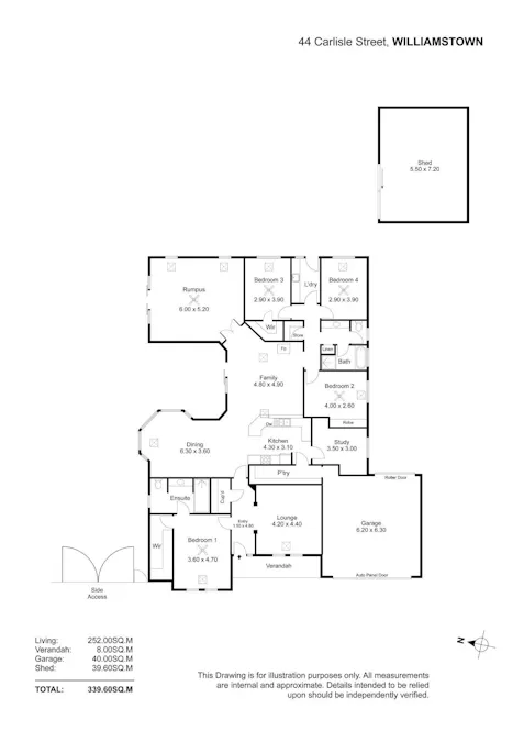 44 Carlisle Street, Williamstown, SA, 5351 - Floorplan 1