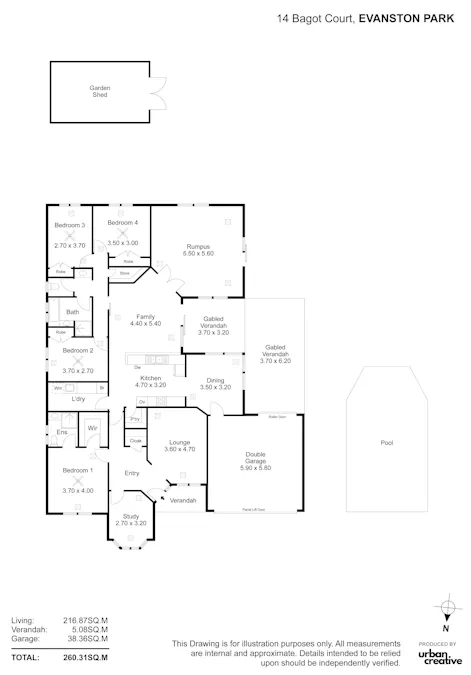 14 Bagot Court, Evanston Park, SA, 5116 - Floorplan 1