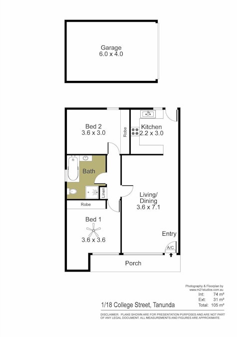 1/18 College Street, Tanunda, SA, 5352 - Floorplan 1