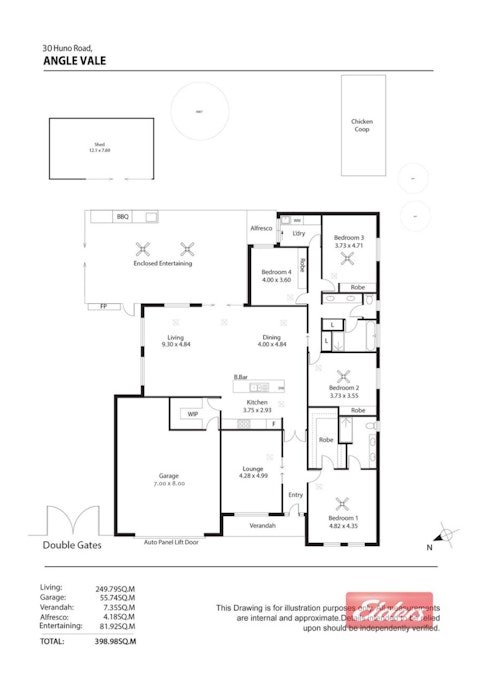 30 Huon Road, Angle Vale, SA, 5117 - Floorplan 1