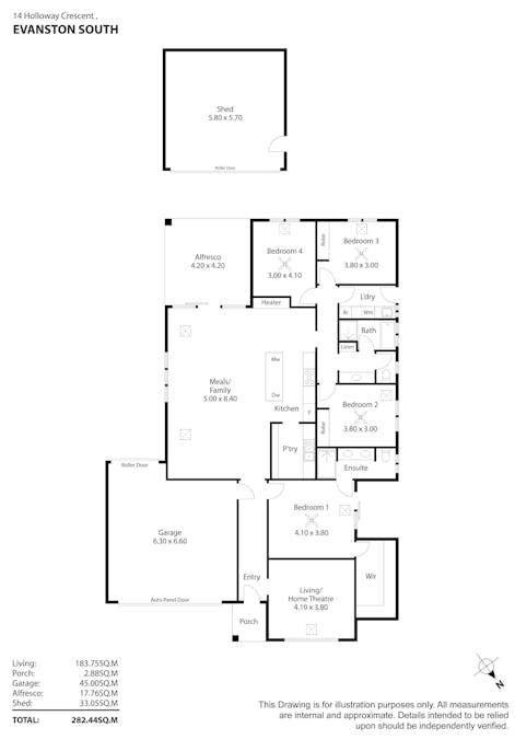 14 Holloway Crescent, Evanston South, SA, 5116 - Floorplan 1