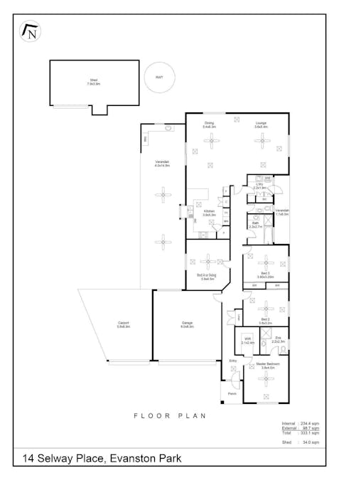 14 Selway Place, Evanston Park, SA, 5116 - Floorplan 1