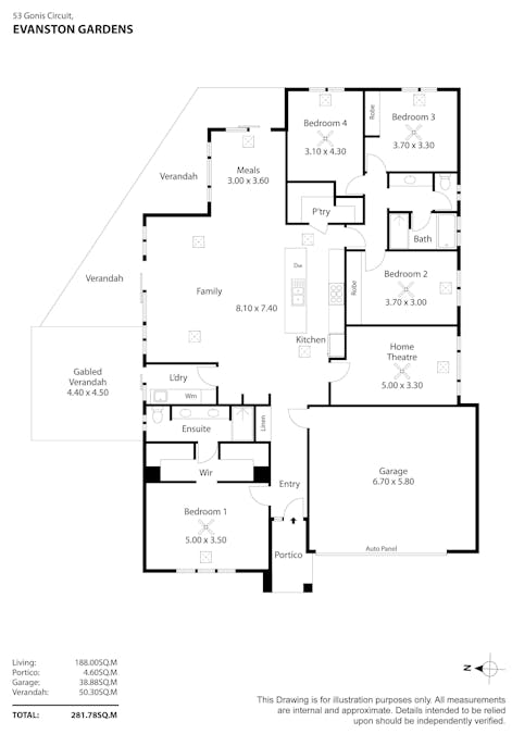 53 Gonis Circuit, Evanston Gardens, SA, 5116 - Floorplan 1