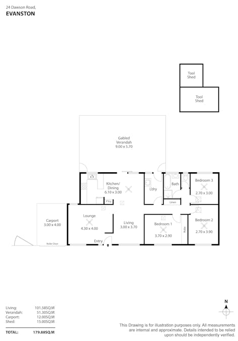 24 Dawson Road, Evanston, SA, 5116 - Floorplan 1