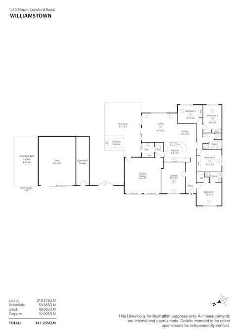 1/30A  Mount Crawford Road, Williamstown, SA, 5351 - Floorplan 1