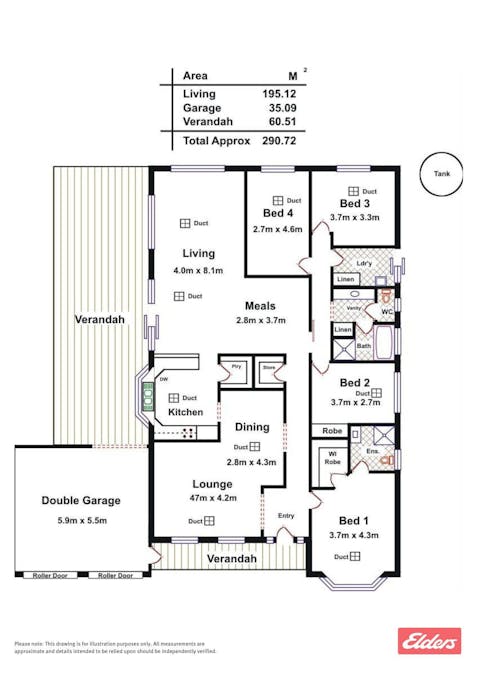 2 Rossiter Drive, Evanston Park, SA, 5116 - Floorplan 1