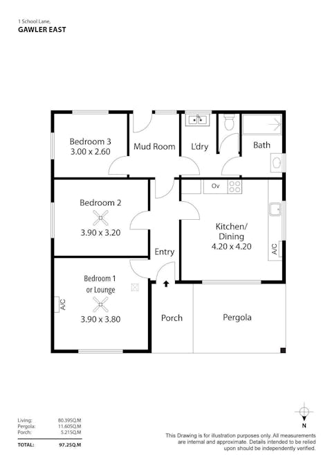 1 School Lane, Gawler East, SA, 5118 - Floorplan 1