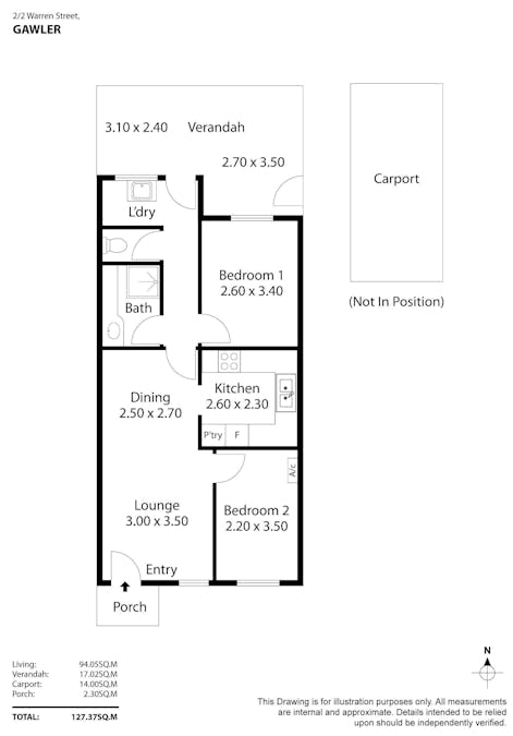 2/2 Warren Street, Gawler, SA, 5118 - Floorplan 1