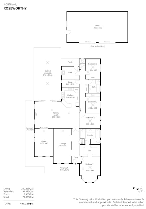 1 Cliff Road, Roseworthy, SA, 5371 - Floorplan 1