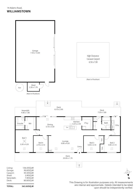 14 Adams Road, Williamstown, SA, 5351 - Floorplan 1