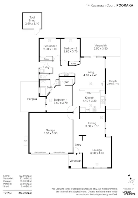 14 Kavanagh Court, Pooraka, SA, 5095 - Floorplan 1