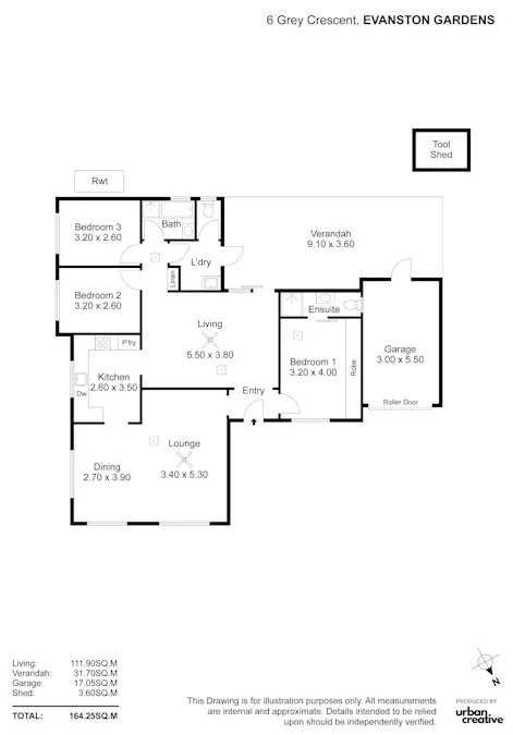 6 Grey Crescent, Evanston Gardens, SA, 5116 - Floorplan 1